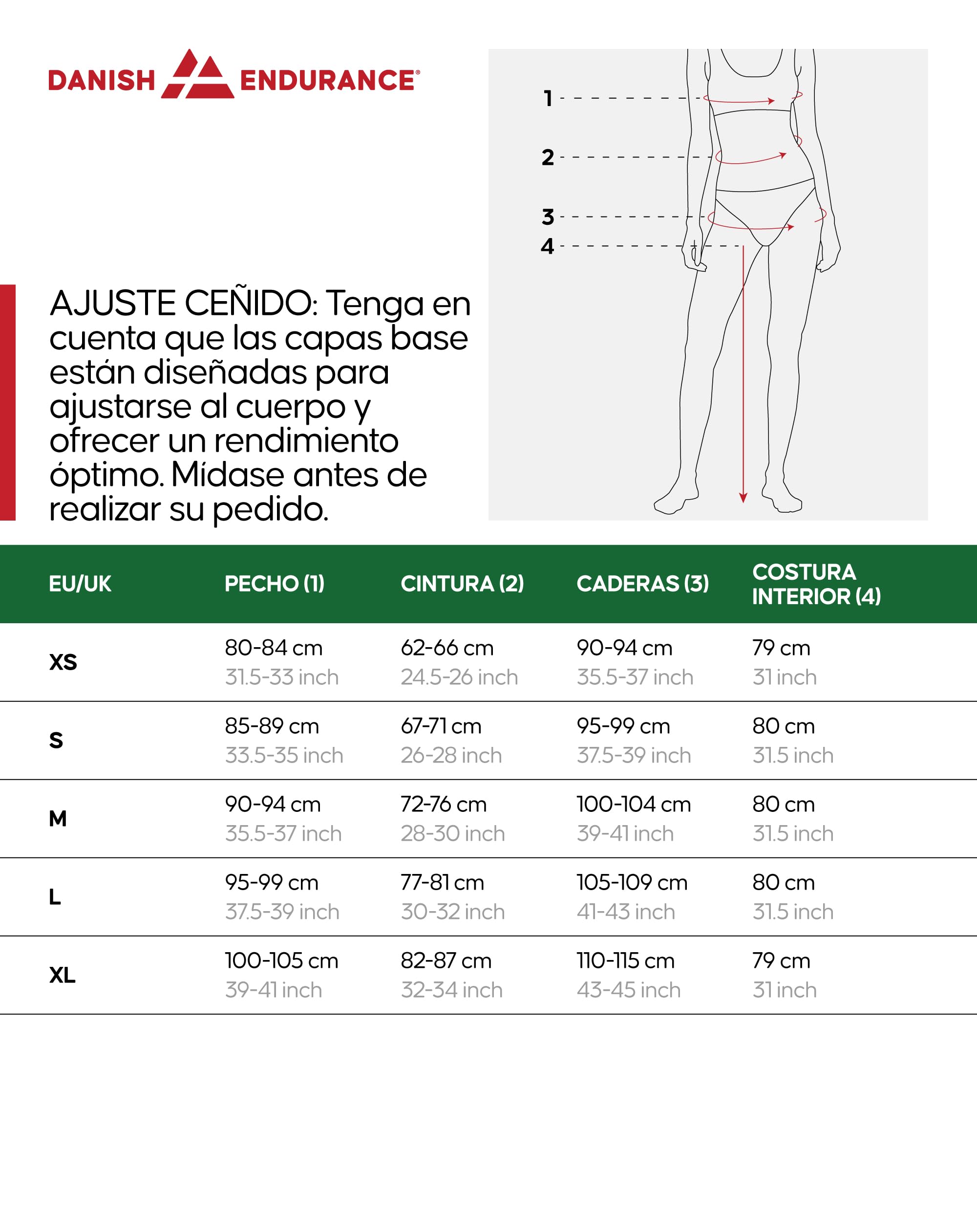 DANISH ENDURANCE Conjunto Térmico Lana Merino Mujer, Camiseta Térmica y Pantalón, Ropa Interior Lana Merino