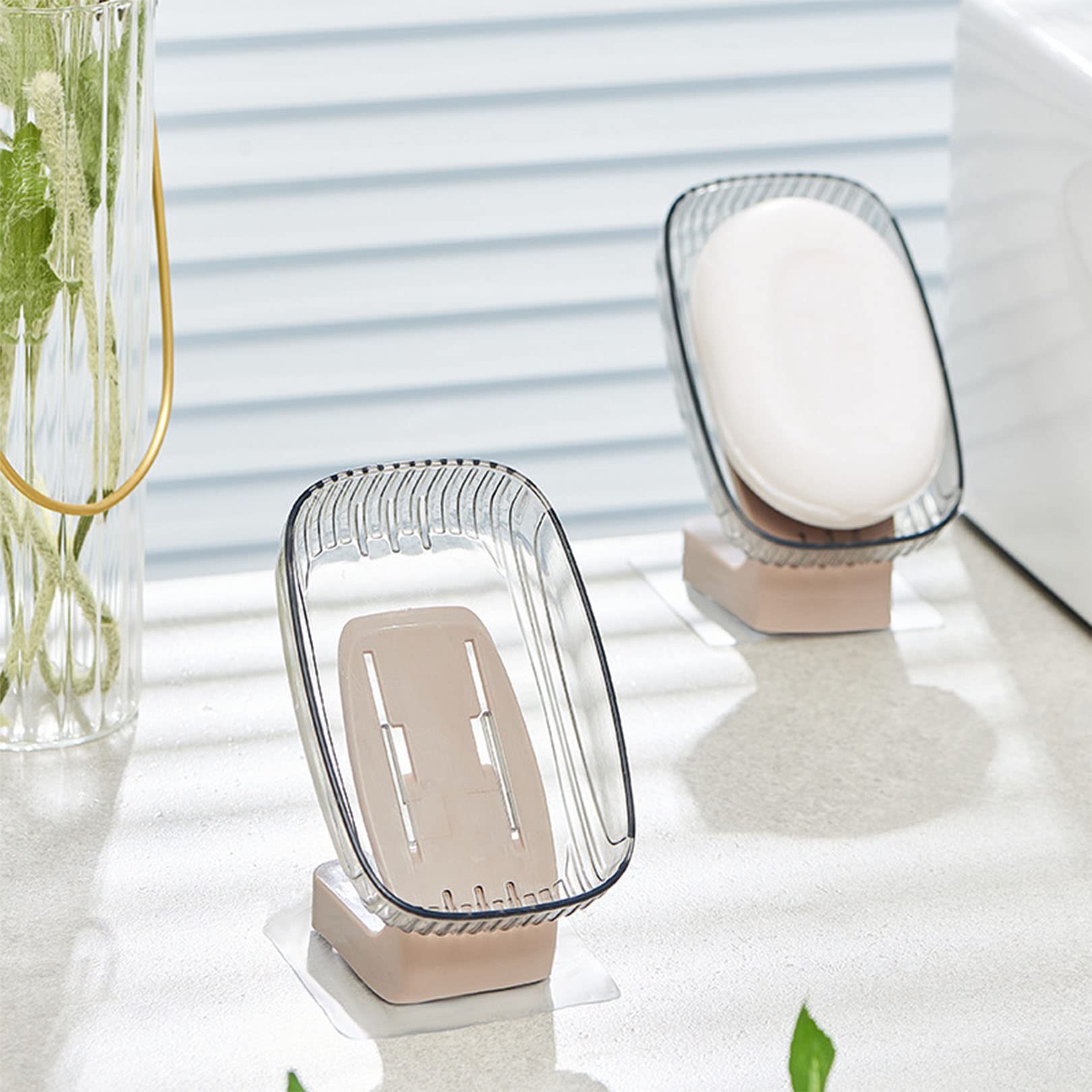 KQDRAVINE Seifenschale 2 Stück - Selbstklebende Seifenhalter Für Dusche Ohne Bohren