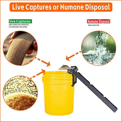 Miniatura 7 de Walk The Plank Trampa para Ratones de Cubeta, Trampa Humana Mejorada Sin Muerte para Ratas con Sensibilidad Ajustable, Trampas Reutilizables de