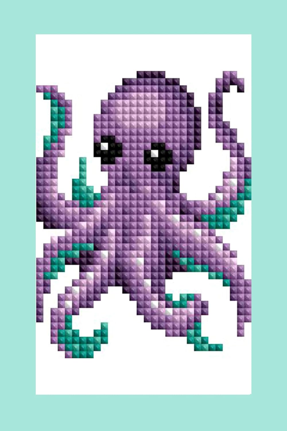 DIAMOND ART CLUB Mini Dazzles - Sea Creatures, Fun DIY Diamond Painting Kit for Adults, Diamond Art Canvas for Beginners, 4" x 6" (Pack of 6)