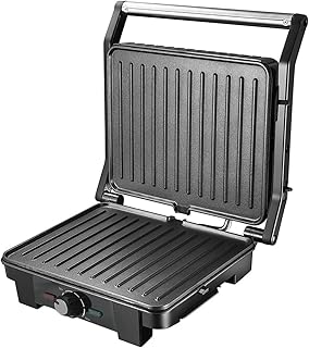 Staright Machine à Griller Grille de Cuisson intérieure électrique 2000 W avec Plaque adhésive Machine à Steak grillé Amovible Gril, va au Lave-Vaisselle, Chauffage Machine à Barbecue pour Steaks