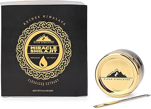 Resina Shilajet de ácido fúlvico del Himalaya, 0.35 oz (100 porciones), auténtico momio de la región del Himalaya/fuente natural de minerales