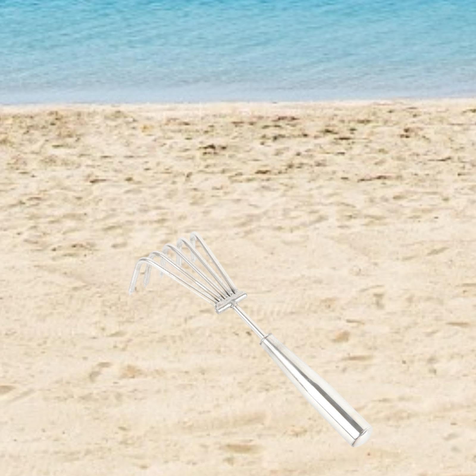 Whtkoph Hand Rake Cultivator Gardening Tool Garden Rake for Farm Gardening Lawn Backyard , 5 Teeth