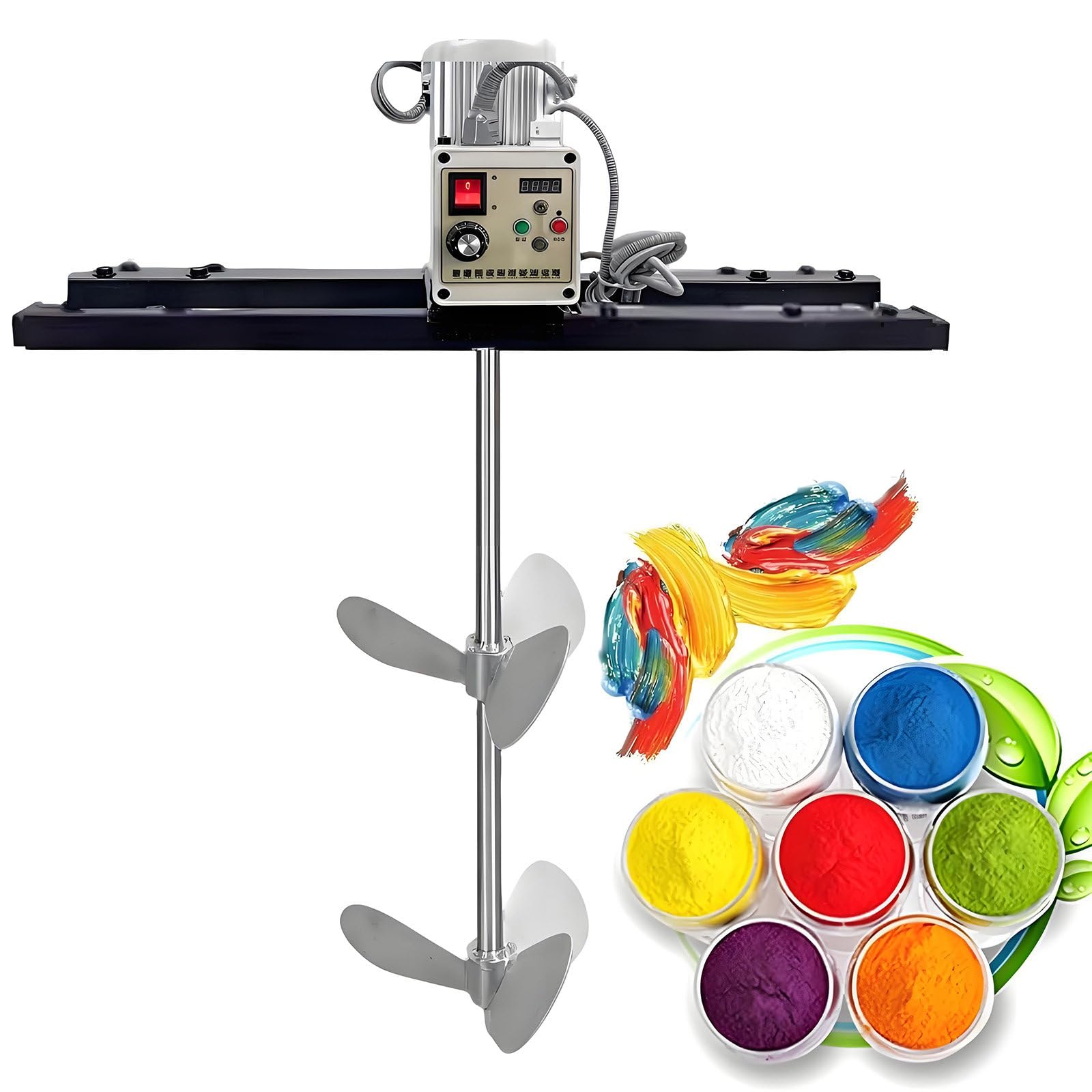 GUTYGIO IBC Electric Paint Mixer,Tank Tote Mixer,2100W Servo Motor,1 Ton/1000L,Support Hanger,for Viscous Liquid,Ink,Dye,Mixing Applications TypeB