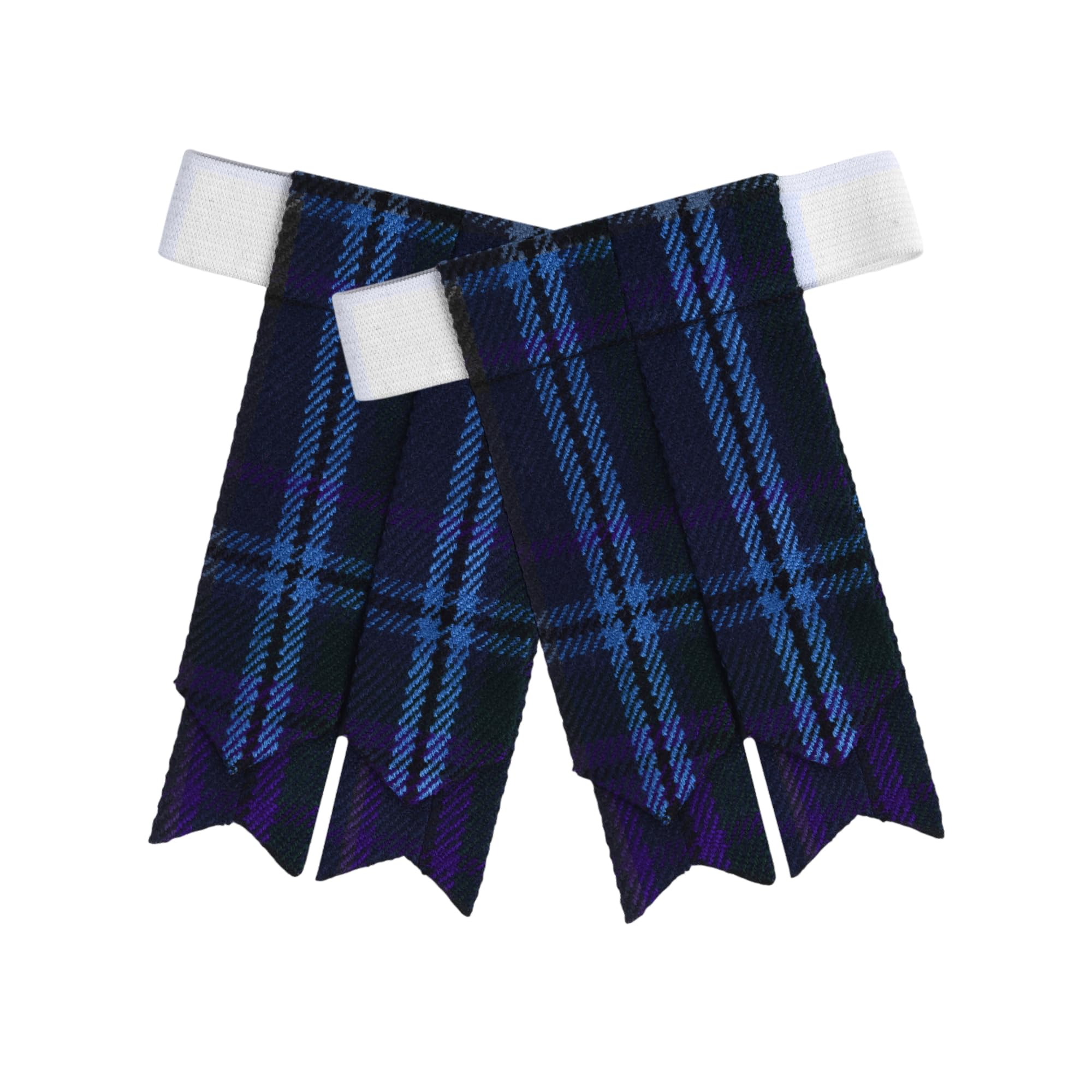 Scottish Tartan Kilt Flashes with Elastic Adjusters
