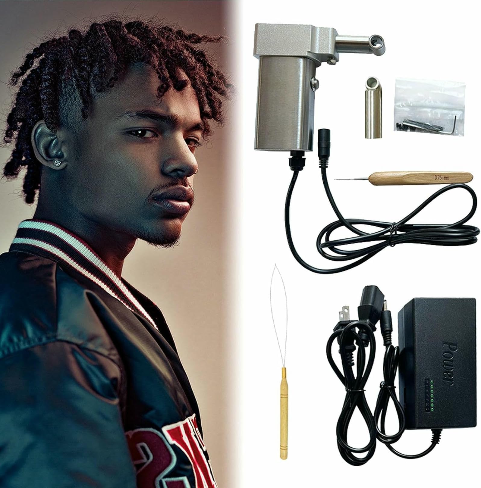 Machine à dreadlocks automatique portable pour simplifier le tressage au crochet électrique