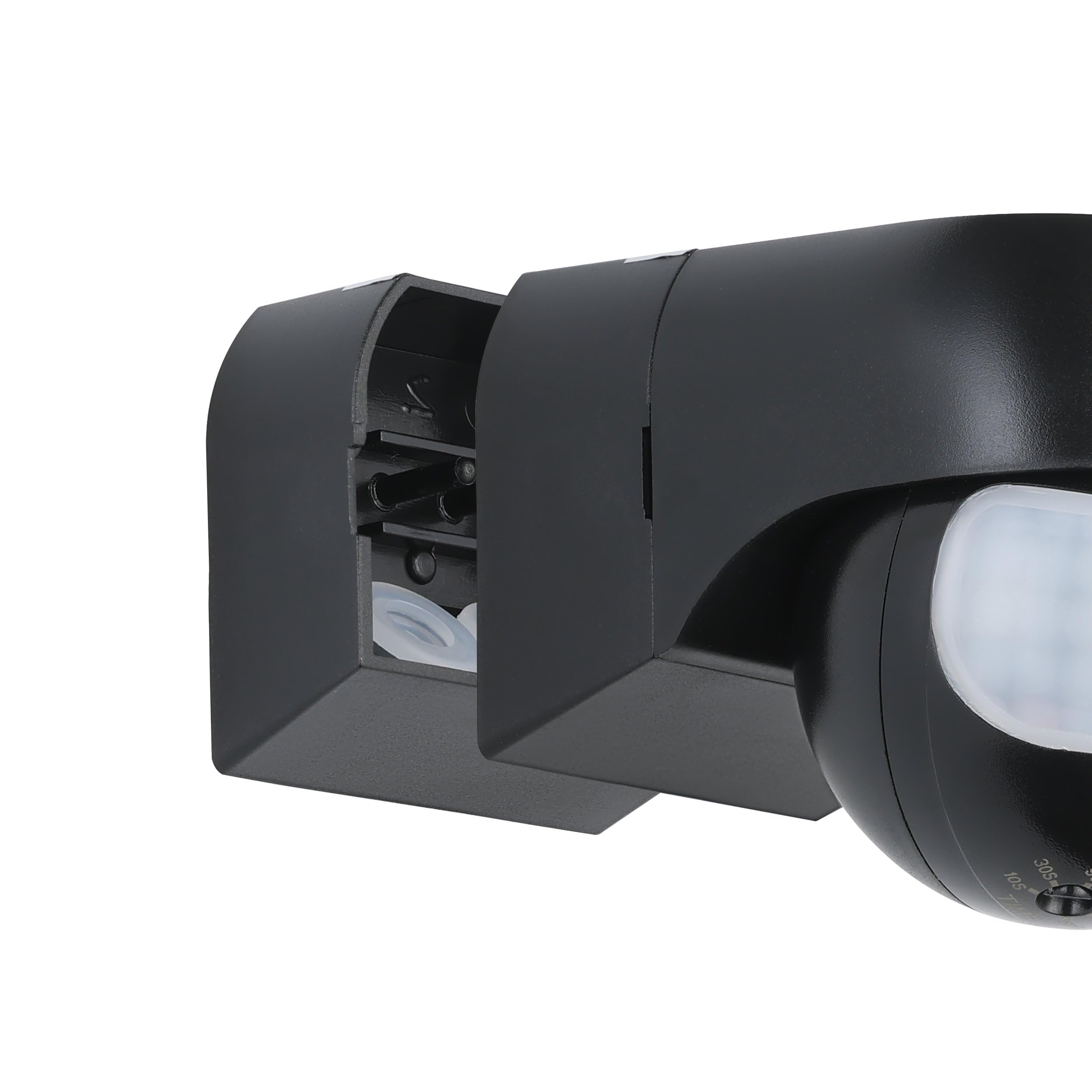 DeleyCON 4 X Infrared Motion Sensor Surface-Mounted Wall Mounted Indoor Outdoor Splashproof Rotatable Tiltable 180° Working Area 12 M Range Black - View #12