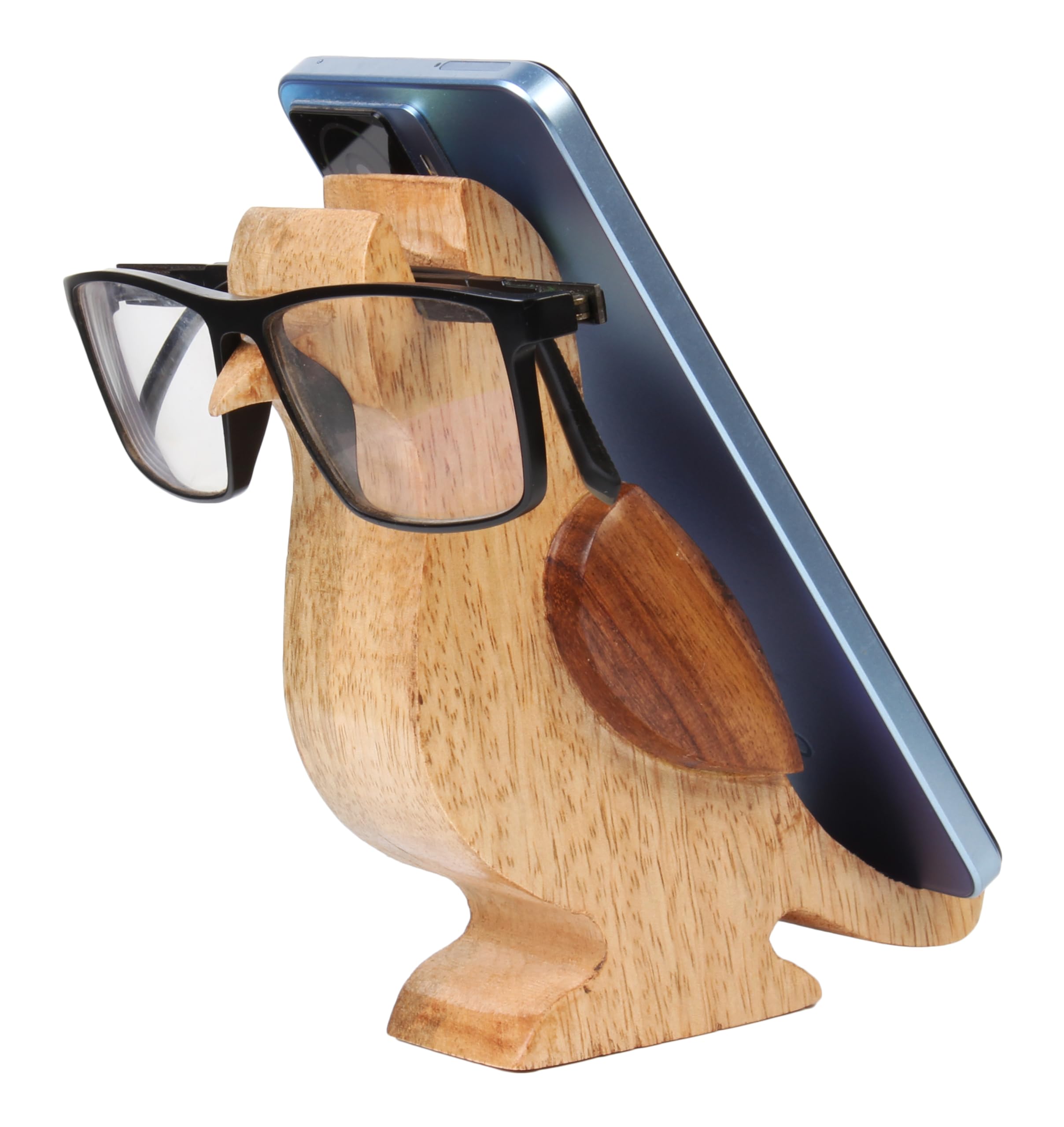 ARTISENIA Thanksgiving Gifts Wooden Bird Spectacle Eyeglasses Holder Stand With Mobile Display Stand | Mango Wood Eyewear Sunglasses Holder Display