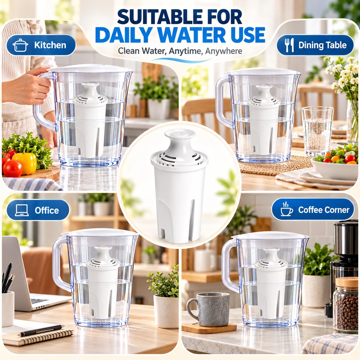 Cartucho Filtro de Agua para Brita Lake, Pack de 3
