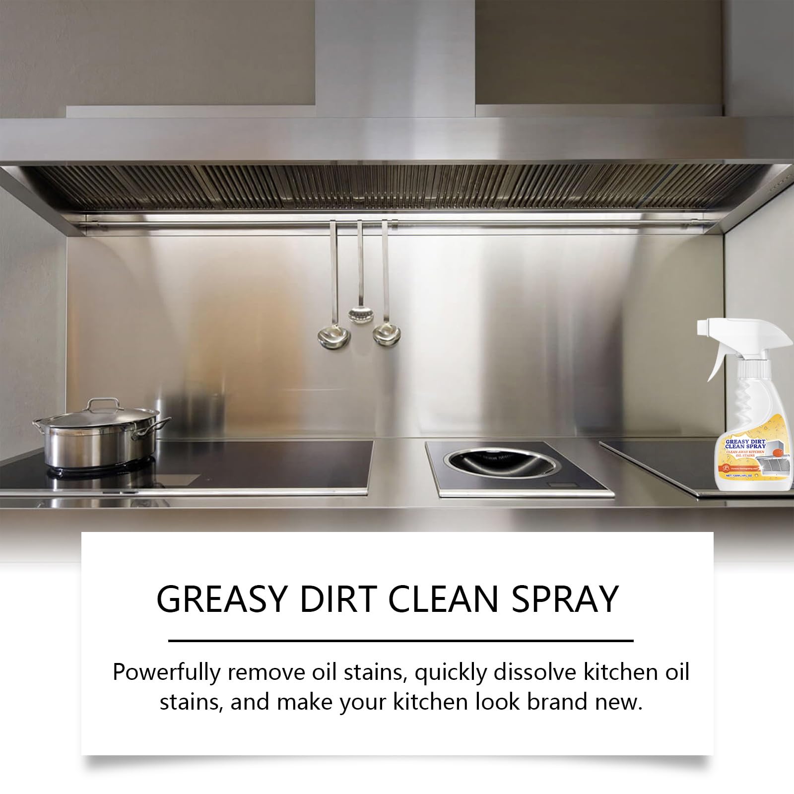 Rotateepic Foam Cleaner, Heavy Oil Stain Cleaners Kitchen, Greasy Dirt Degreaser Clean Spray, Multifunctional Powerful Kitchen Foam Cleaners, for Oven, Household, Stove & More. (1Pcs)