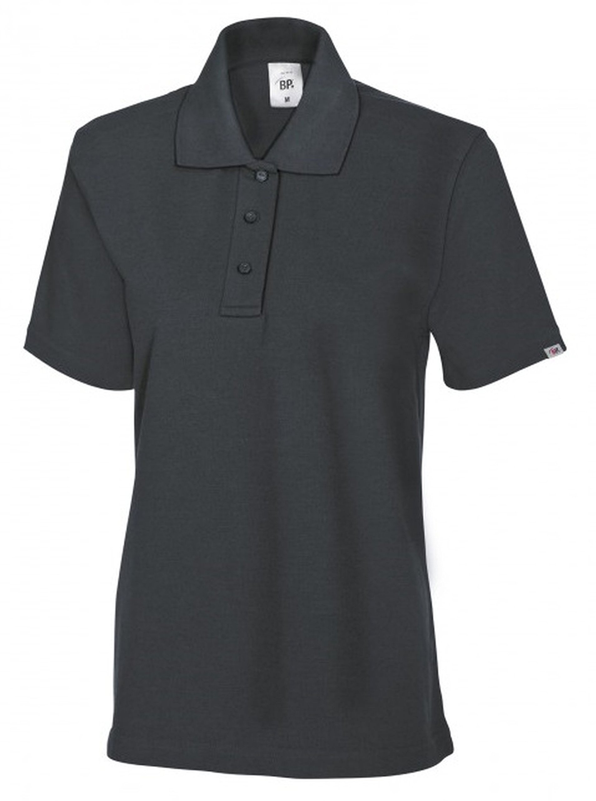Polo de manga corta para mujer gris de 64 cm con tira de botones 2