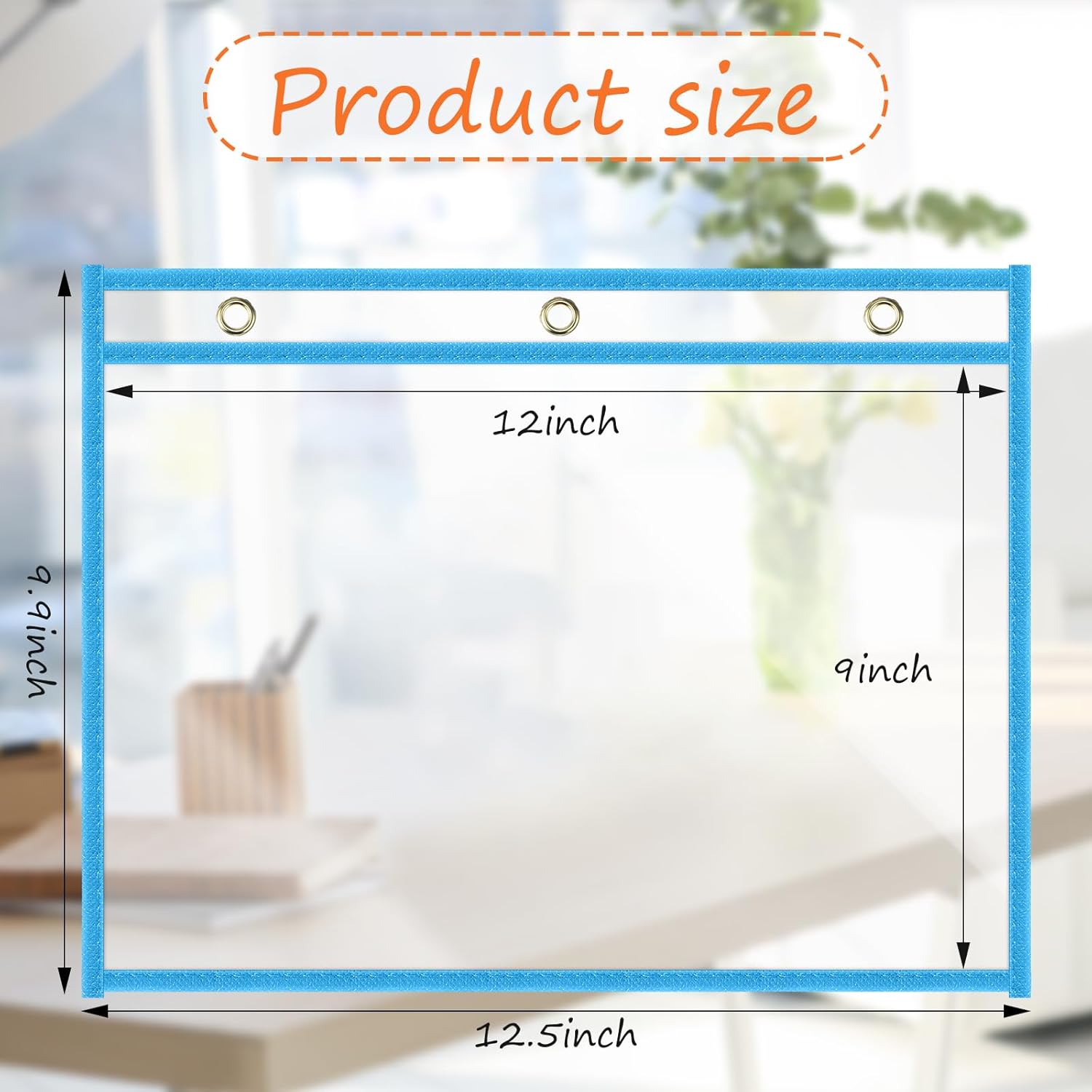 Resurhang 20 Pcs Dry Erase Sleeve Job Ticket Holders 9.9 x 12.5in Reusable Fit for 8.5 x 11 Inch Tickets 3 Rings Plastic Sleeves Landscape Shop Holders for Classroom Office Document(Colorful)
