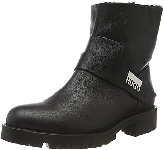 Bottes et bottines Femme | HUGO BOSS Bottines à talon bottier avec bande  logo Noir » L'islam de France