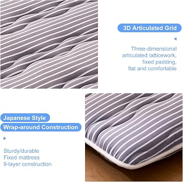 jzbearapt Premium Foam Japanese Floor Mattress Futon Mattress,100% High Density Comfortable Foam, Thicken Tatami Mat Sleeping Pad, Ideal for Comfort and Support, Queen (80 X 60)