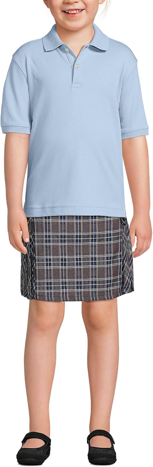 Lands’ End School Uniform Kids Short Sleeve Interlock Polo Shirt