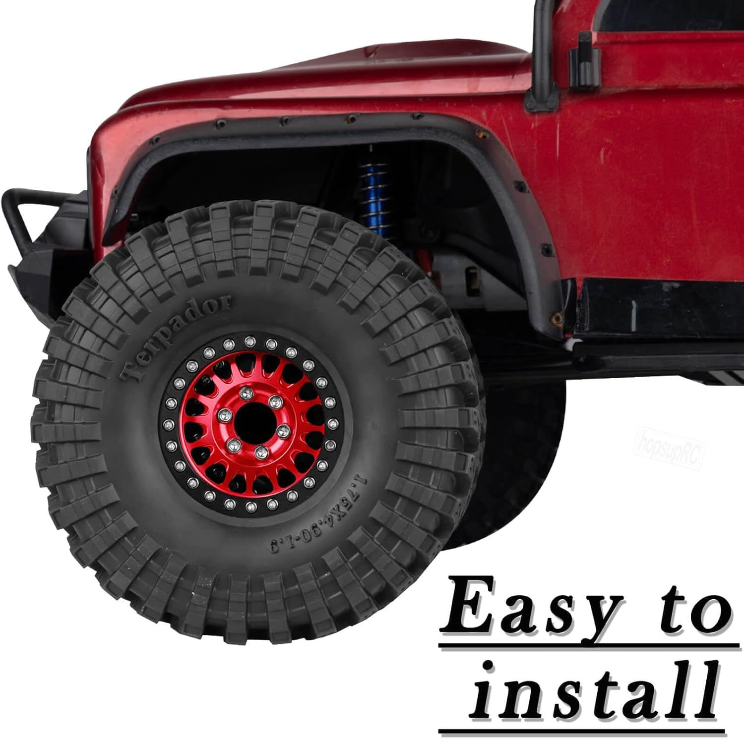 RC 1.9 Dually Beadlock RC Wheel Rim for 1/10 SCX10 90046 AXI03007 TRX4 TRX6 VS4-10 Gen7 Gen8 MST CFX D90 RC Crawler,Aluminum 1.9 Dually Beadlock Wheels Rims w/Adjustable Offset (4PCS) Red
