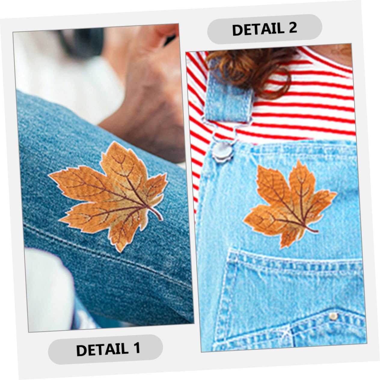 Lot De 24 Écussons Thermocollants Feuille D'Érable EXCEART - Patches Brodés Pour Vêtements, Décoration Et Personnalisation