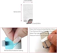 Vista 2 de XoYo Espejo de ducha sin niebla (5.9 x 3.94 pulgadas), incluye 1 ganchos adhesivos, antivaho sin marco para colgar en la pared, accesorio de baño