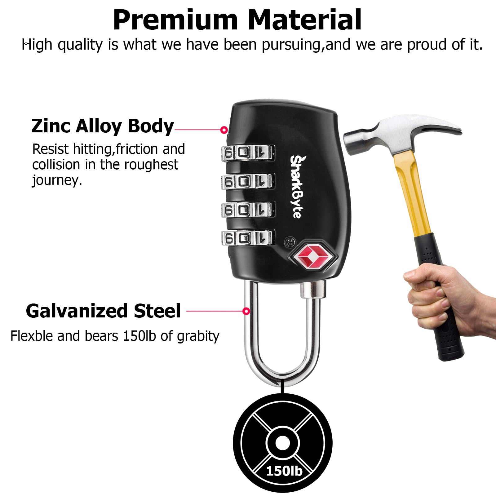 Cadenas Voyage Approuvé Lot De Cadenas TSA SharkByte À