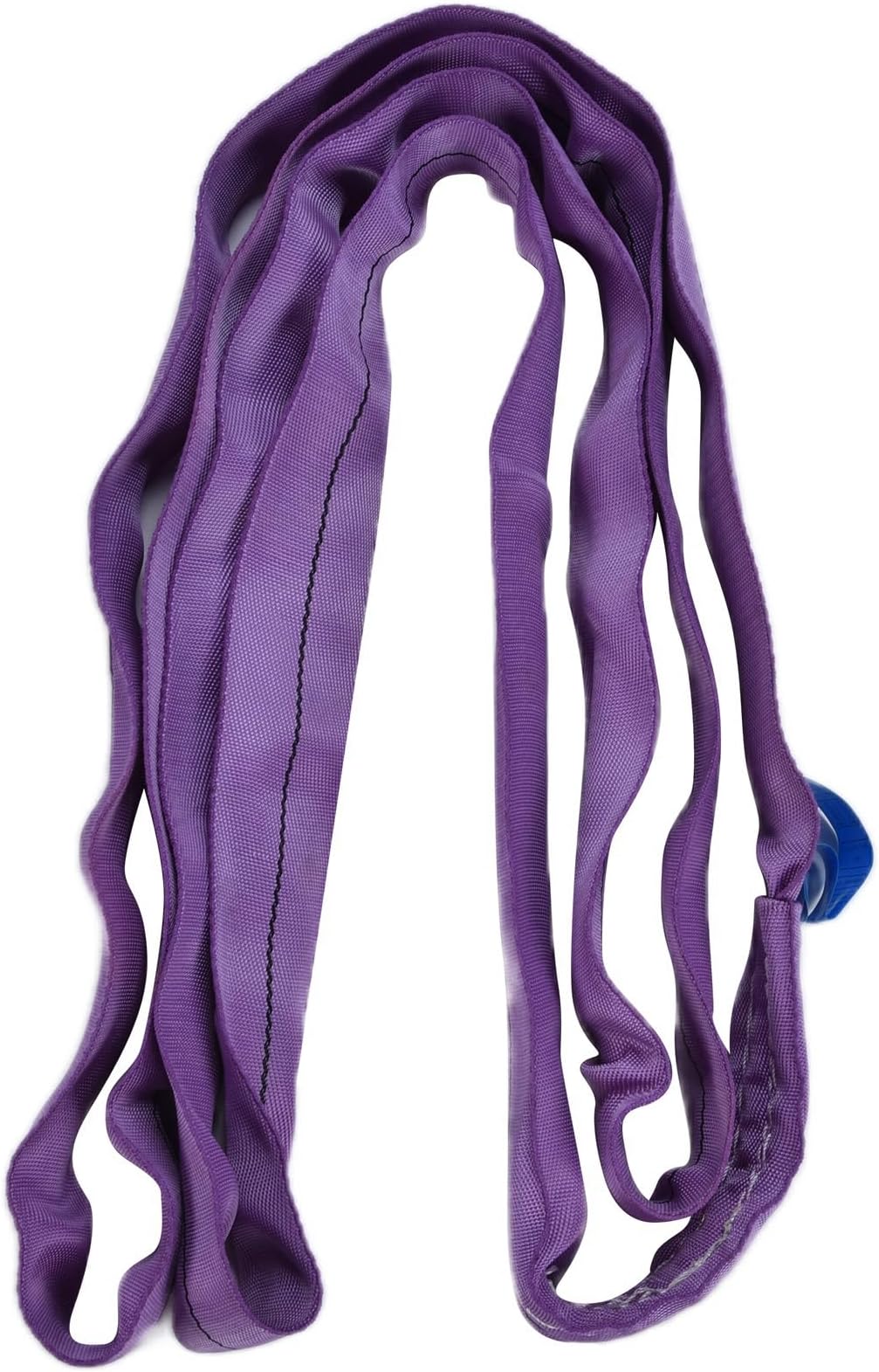 1T Round Lifting Sling, PES Material 6:1 Safety Factor Endless Structure, Purple Lifting Straps for Industrial Construction Port Crane Rigging (6m)