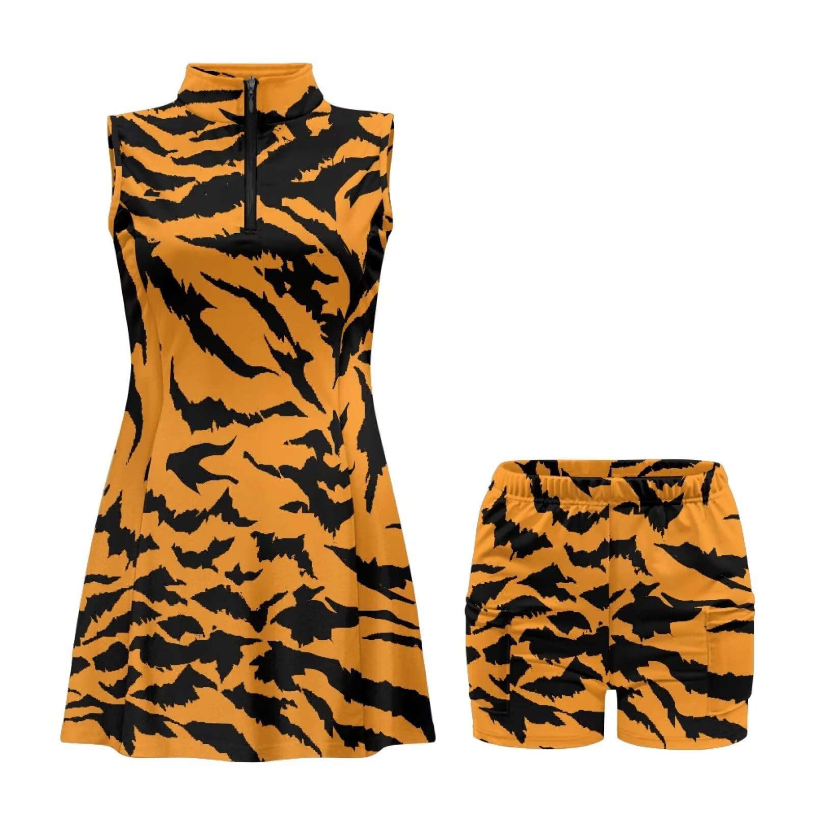 Vestido de tenis para mujer con pantalones cortos y bolsillos, ropa deportiva sin mangas, vestido de ejercicio atlético, trajes de golf