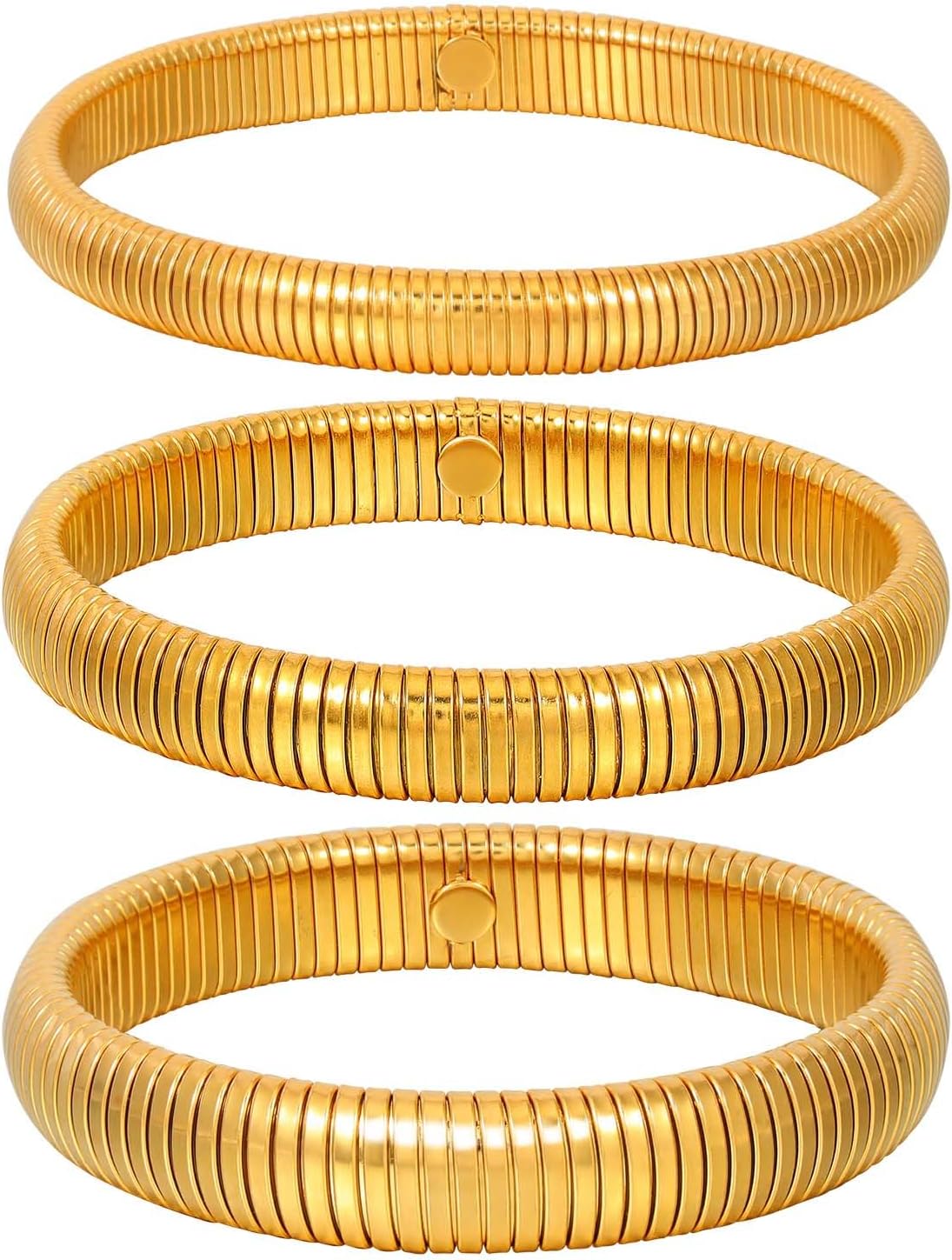 MILAKOO チャンキーバングル イレギュラーミニマリストレディースブレスレット トレンディなヒンジ付き 幅広で太い手首カフ