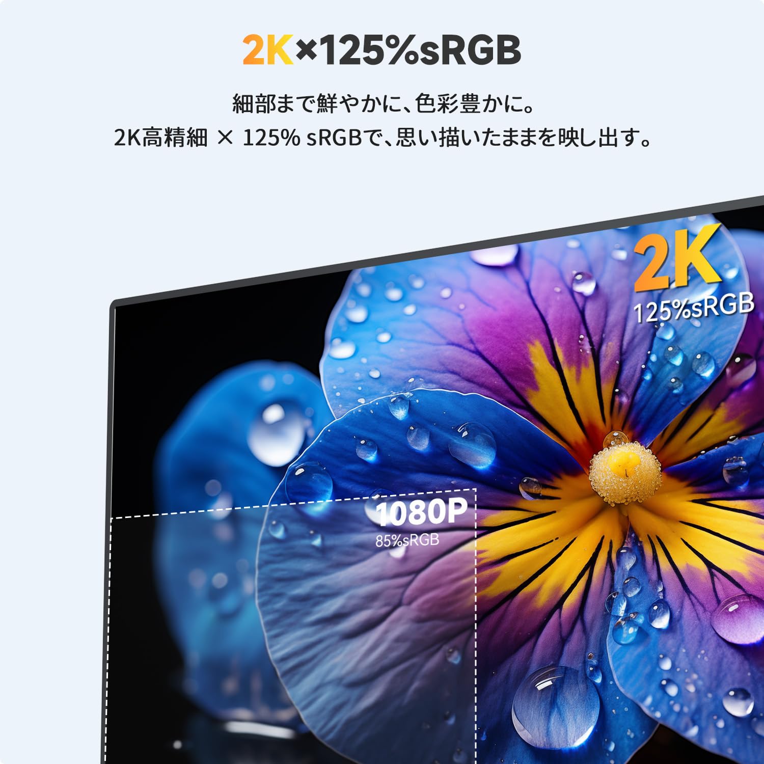 24.5″ 165Hz WQHDモバイルモニター　色むらあり Amazon.co.jp: EVICIV モバイルモニター 24.5インチ 2K 165Hz 1ms