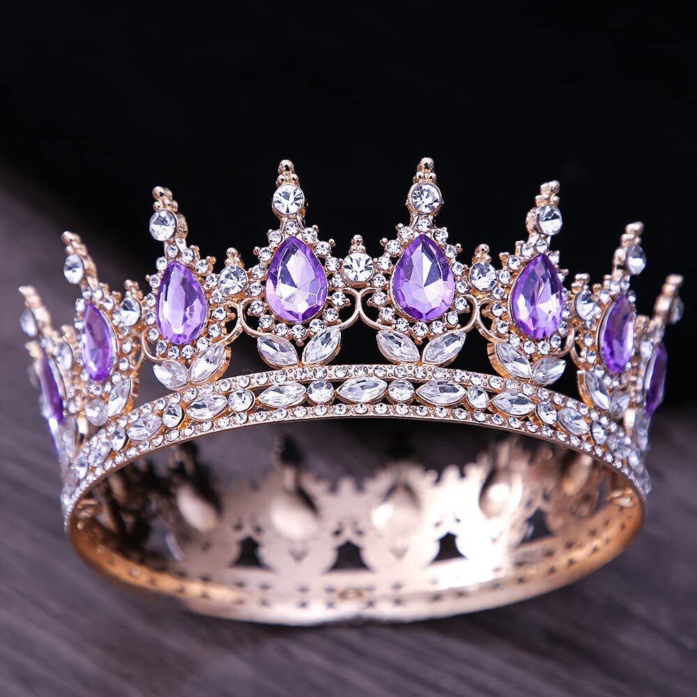 Haarschmuck Krone Tiaras für Frauen Vintage Prinzessin Rosa Crystal Tiara Kronendem -Diadem -Party Hochzeit Strass Brautkronhaarschmuck Accessoires, Pink ， Silber ， Weiß