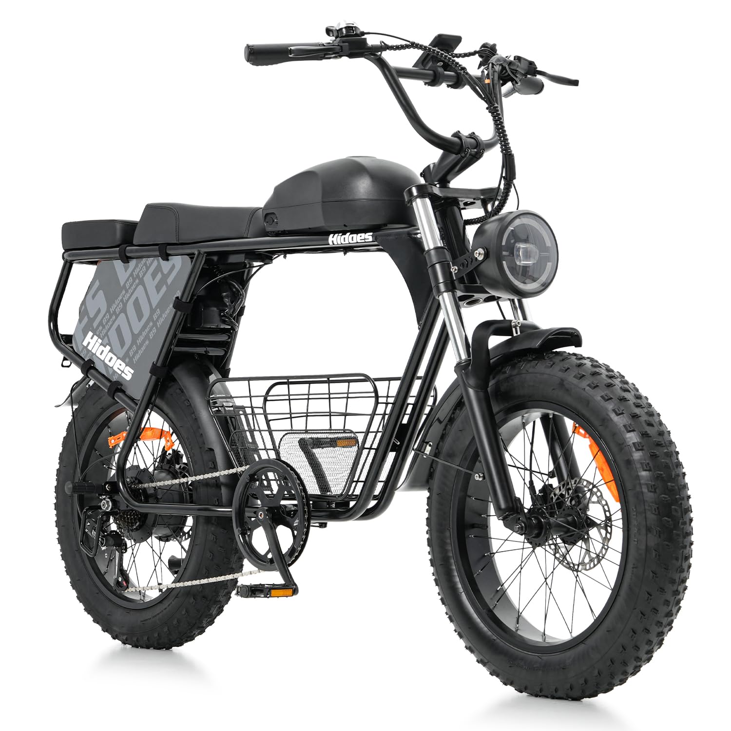 B9 Velo Electrique Homme 2 Batterie Amovible 48V 33.8Ah jusqu'à 180Km,20"*4.0" Fat Bike Electrique avec Panier et siège arrière,VTT électrique Adulte 7 Vitesses