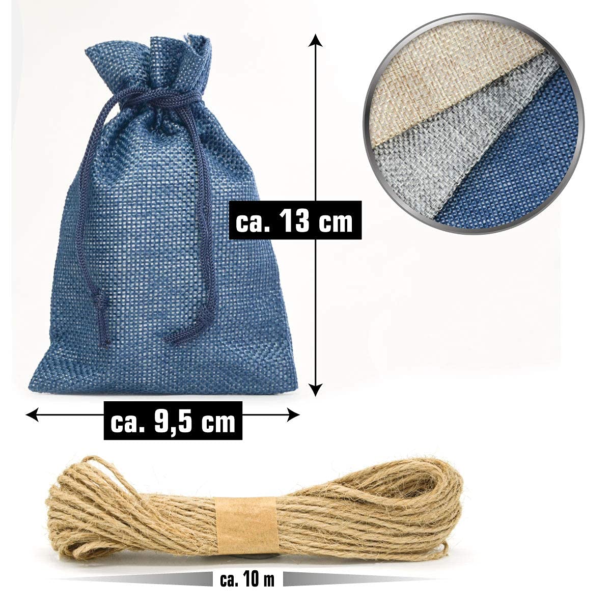 DuneDesign Calendario de Adviento para rellenar - DIY 24 bolsitas de tela con guirnalda y juego de pegatinas - Calendario de Navidad para rellenar tú mismo Bolsitas de Adviento para rellenar Niños — view 8