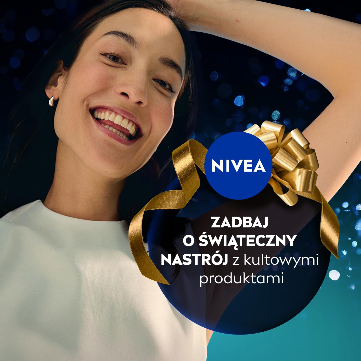 NIVEA Pampering Świąteczny prezent - Zestaw kosmetyków dla kobiet do ciała: krem do rąk, balsam nawilżający, żel pod prysznic Creme Care i anyperspirant roll on