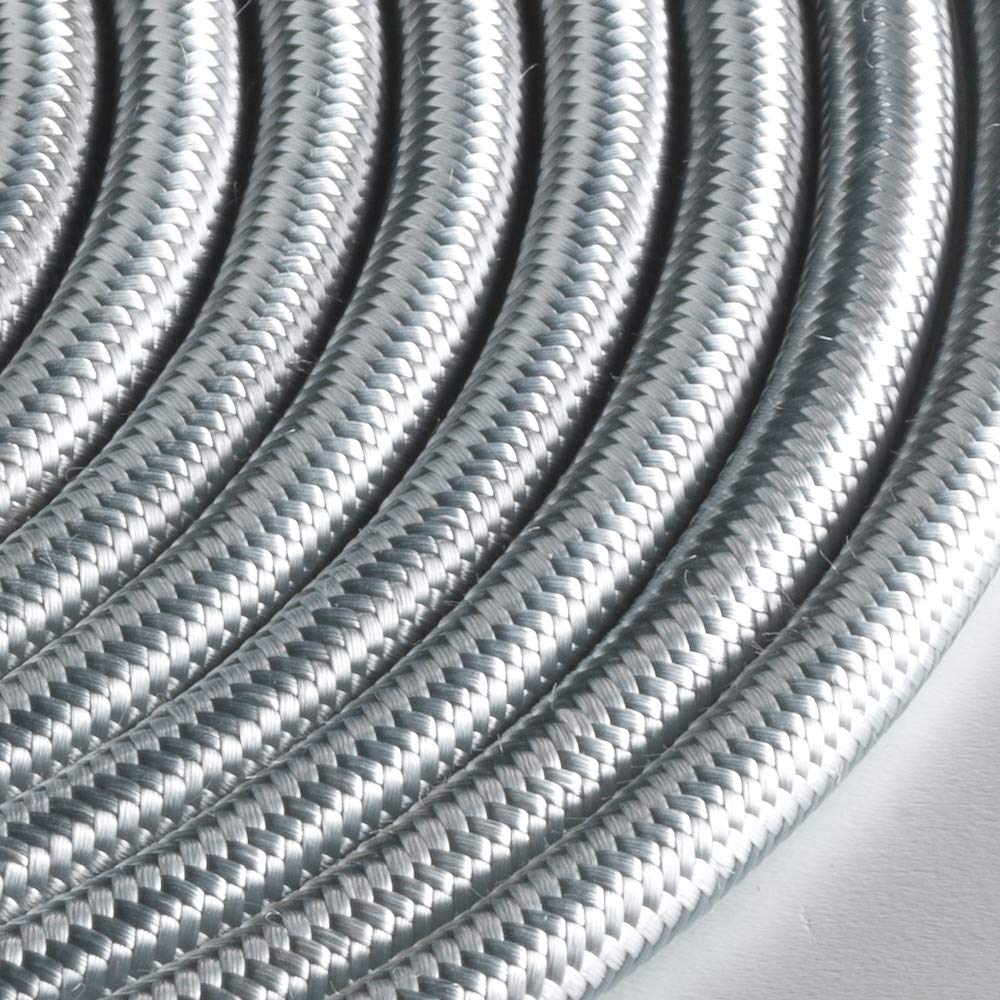 Klartext, Light Round Textile Cable for Lighting 3 x 0.75 mm, Glossy White - Image 2