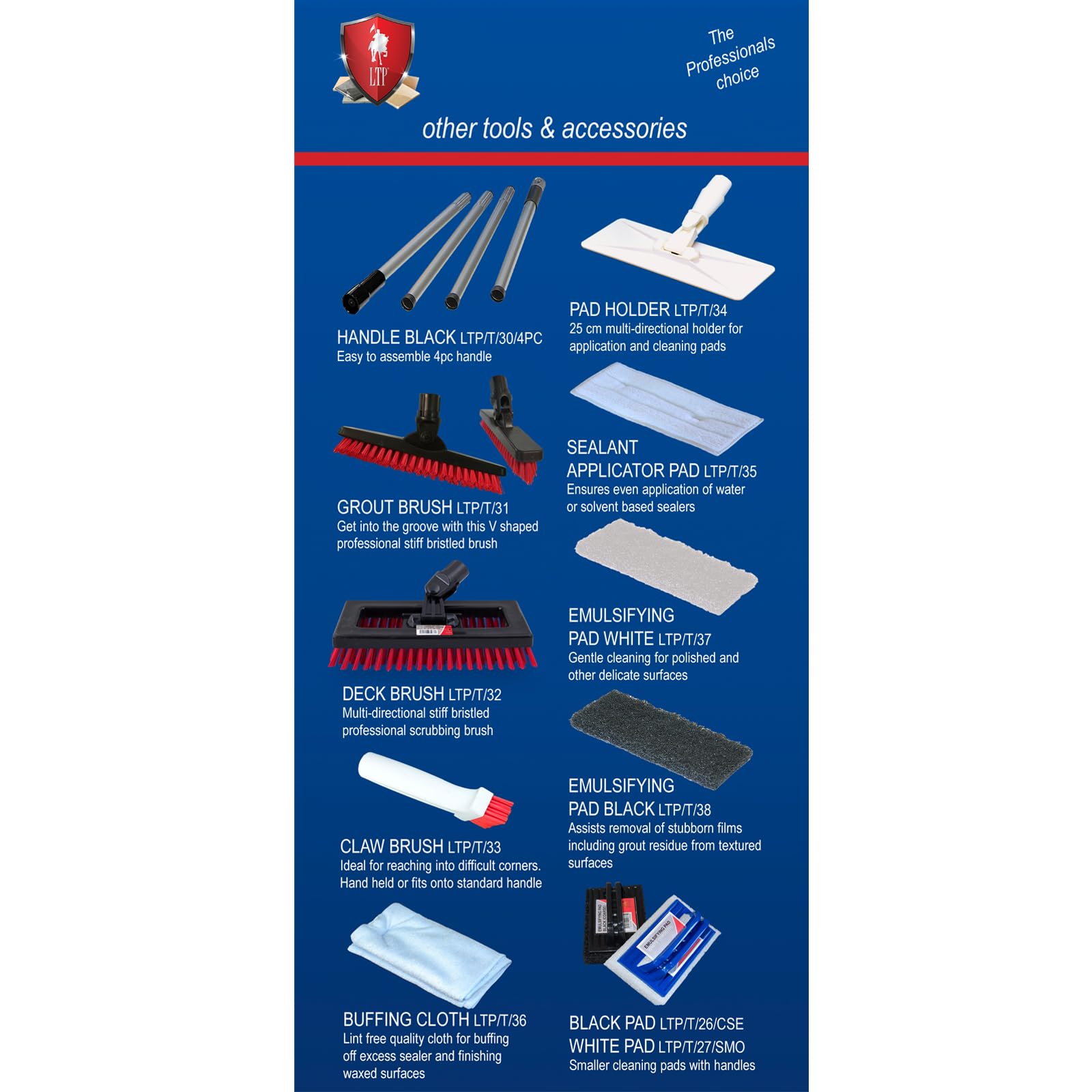 LTP Sellador Pack – Contiene 4 unidades, soporte de almohadilla, almohadilla aplicador sellador – LTP/SA/1 (paquete de aplicador de sellador LTP, 1)