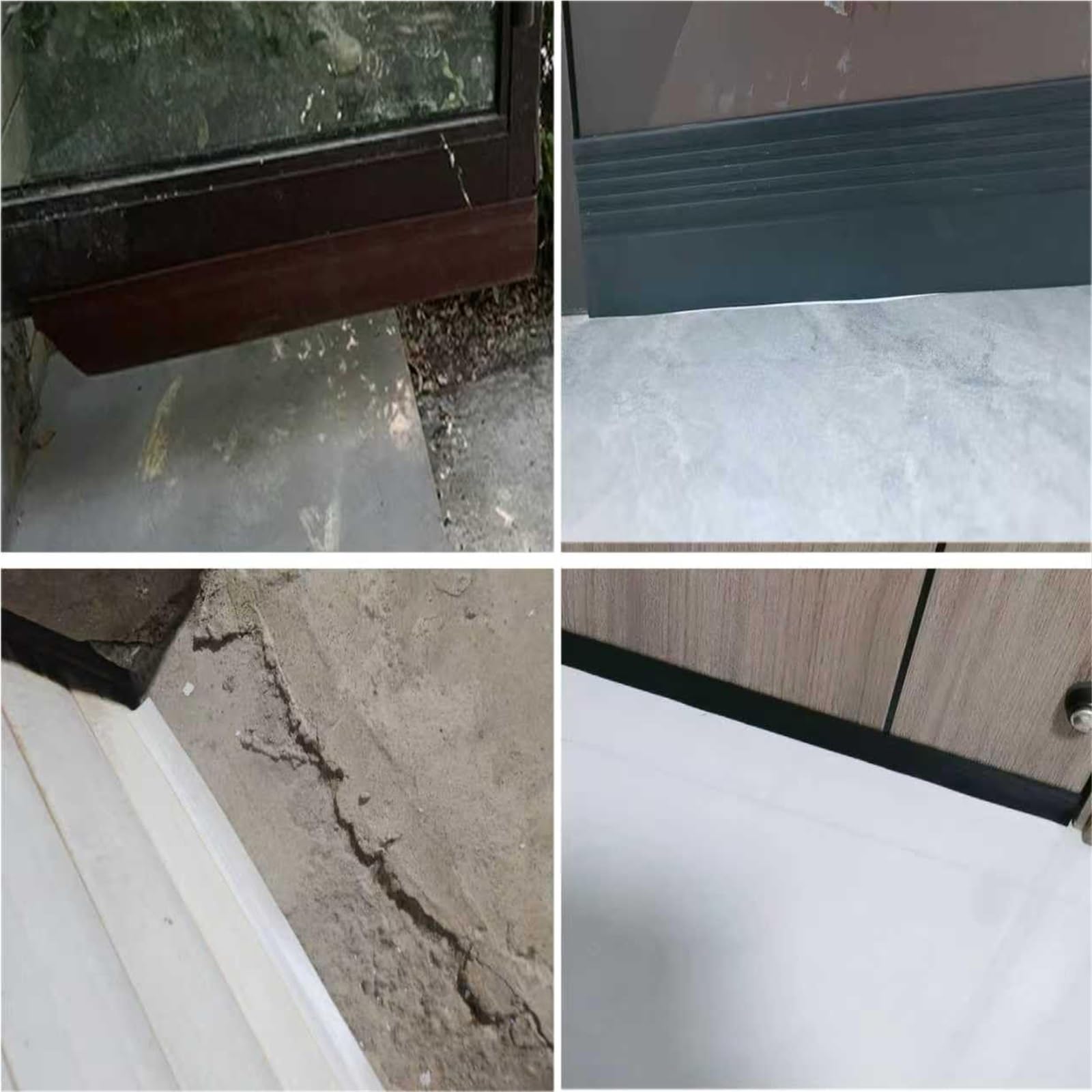 Joints d'étanchéité Auto-adhésifs en Caoutchouc Anti-Pluie - Joints de fenêtre étanches Multicolores, Largeur 70-110 mm, Lot de 9 pièces (90 mm de Largeur) pour Une Protection renforcée