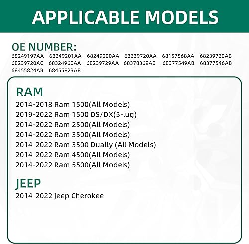 Miniatura 2 de CDWTPS Sensores de monitor de presión de neumáticos, 434 MHz, compatibles con Dodge RAM Jeep Cherokee 2014-2021, reemplazo # 68249197AA