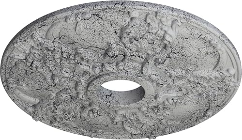 Vista 158 de Ekena Millwork CM18NOPOS Medallón de techo Norwich, 45.72cmOD x 8.97cmID x 1 3/8"P, pintado a mano cobre pulido