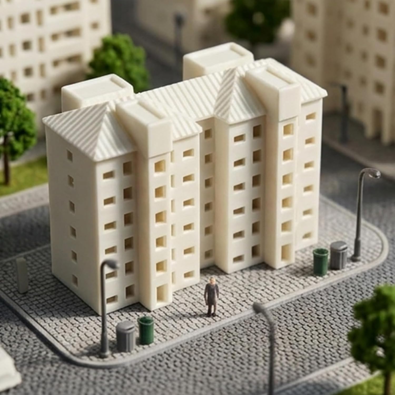 Teaching Building Model Set 1: 800 Scale ABS Architectural Display for City Layout Demonstration and Shelf Decor Architecture Display Model City Layout Planning Building Decor Studio Props Classroom