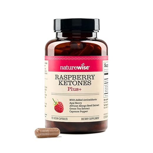 NatureWise Raspberry Ketones Plus - w/ Green Tea Extract, Cayenne Pepper, & Acai Berry - Supports Antioxidant Health, Energy Levels, Weight Goals - Vegan & Gluten-Free - 120 Capsules[120-Day Supply]