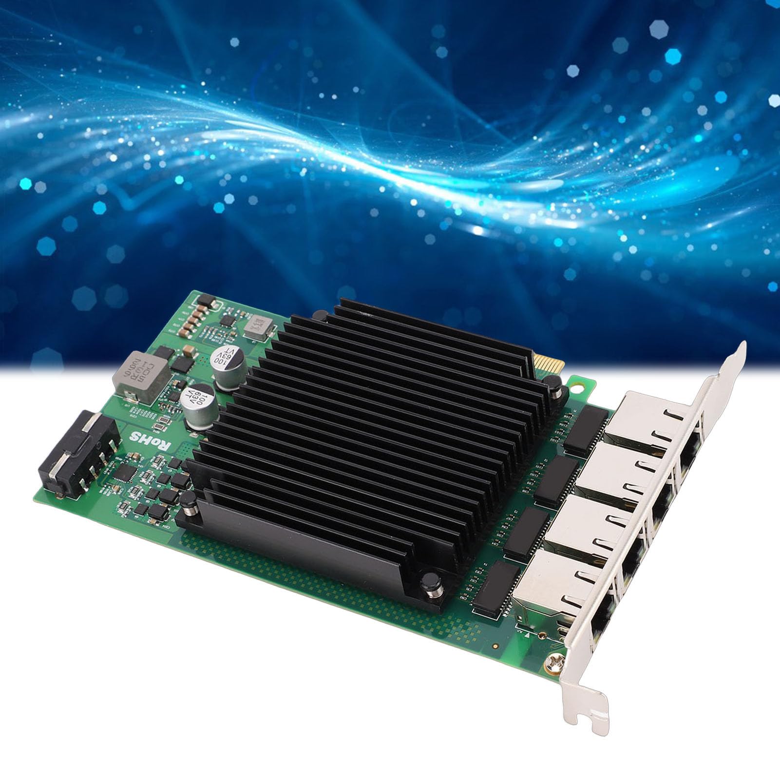 Scheda Gigabit Ethernet a Quattro Porte RJ45 a Basso Consumo Energetico per Router Morbidi Adattatore di Rete 2.5G per Trasferimento Dati Stabile