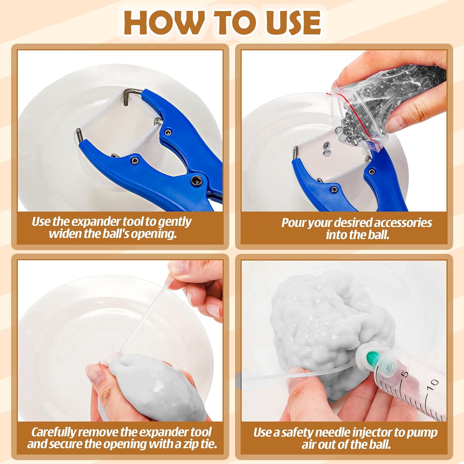 12 Pcs DIY Ball Making kit Blank Balls Skin image 4