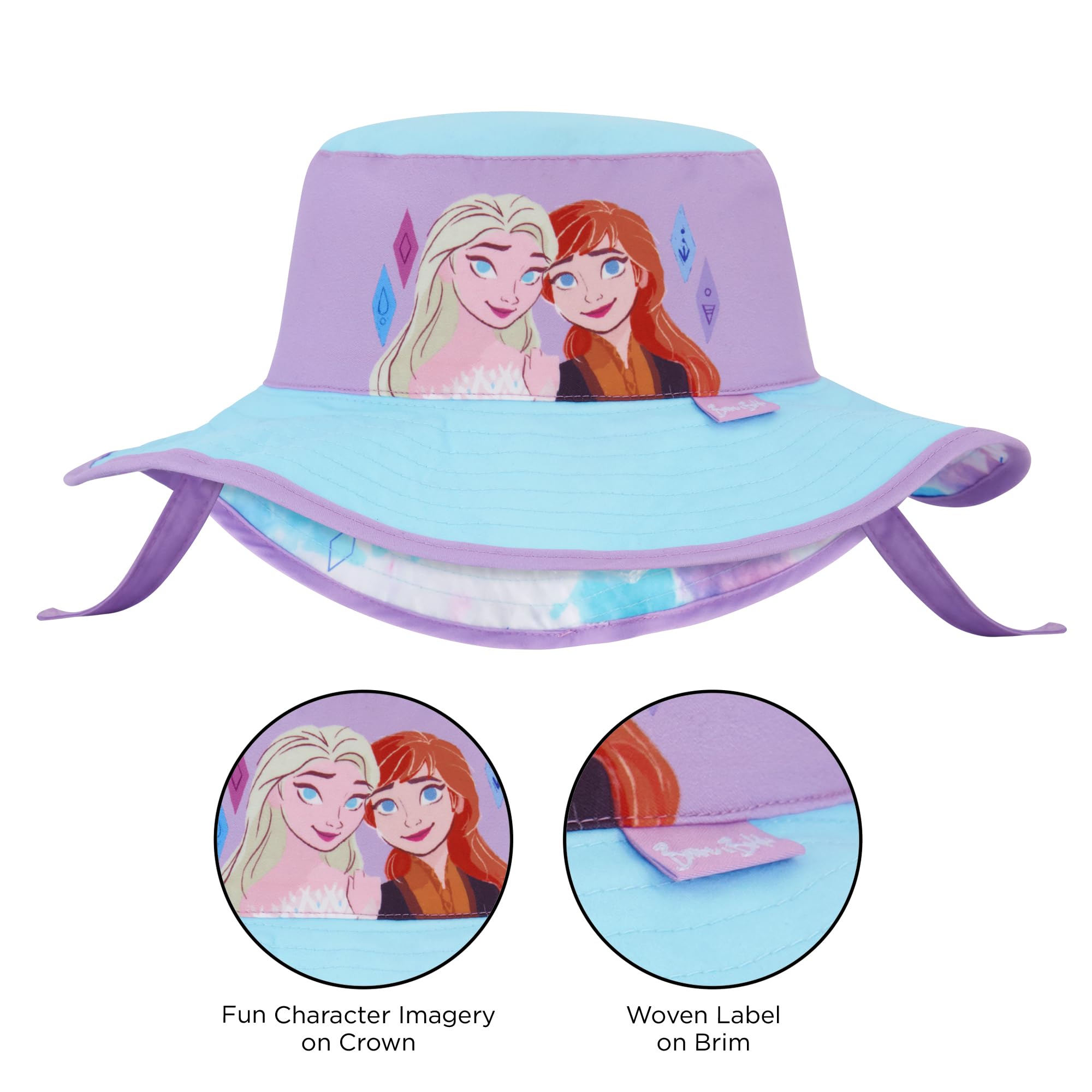 Disney Fischerhut für Mädchen, Eiskönigin für Kleinkinder von 3–4 Jahren und Kinder-Sonnenhut für Kinder im Alter von 5–8 Jahren