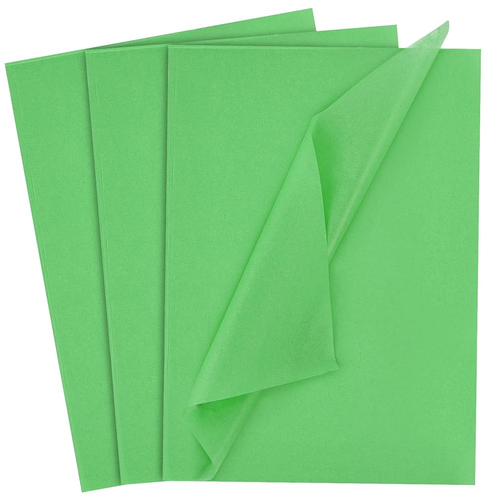 Koogel 330 Sheets Tissue Paper Bulk, 14 x 10 Inch Green Gift Wrapping Tissue Paper for Wedding Birthday DIY Crafts Art Project