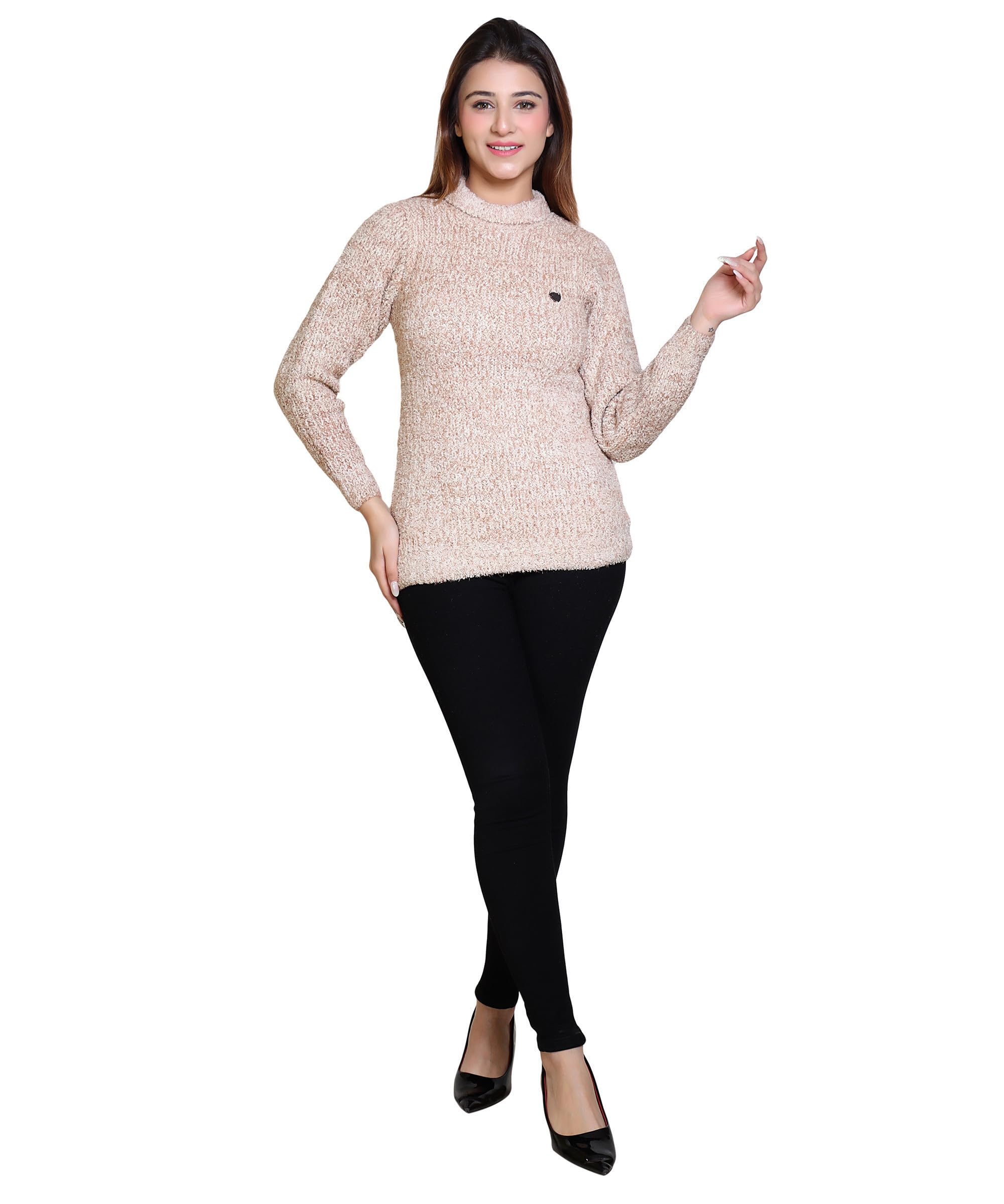 grand line Women's Woollen High Neck Innerwear Sweater Pullovers Skivvy for Winters | Being, XL-picture-45