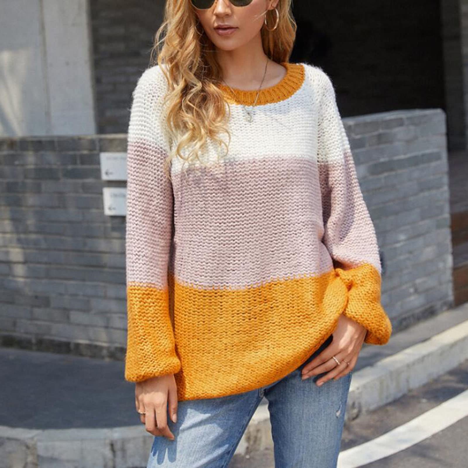 Lightweight Knitted Pullover Sweater 