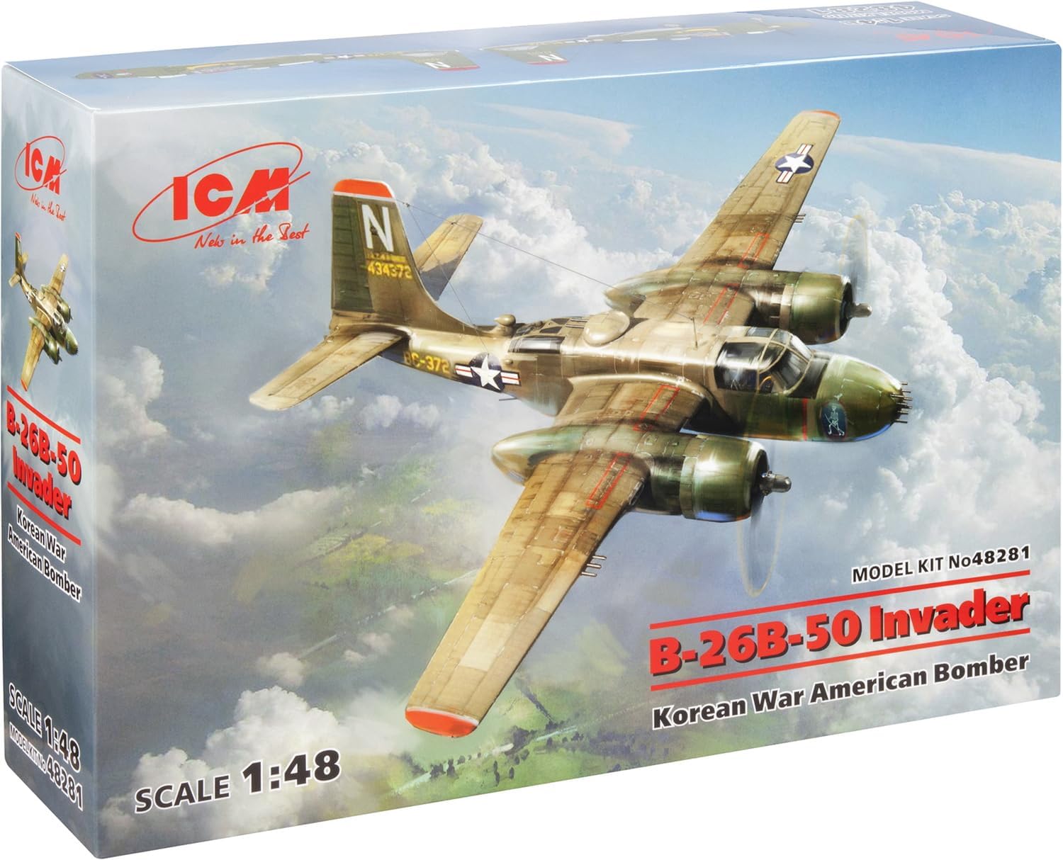 ICM ICM48281 1:48-B-26B-50 Invader Korean War American Bomber Black
