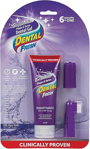 Miniatura 5 de Dental Fresh Gel enzimático para perros, pasta de dientes para perros - Esenciales para perros para la limpieza de dientes de perro