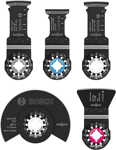 BOSCH Starlock® Juego de cuchillas oscilantes para corte de carburo multiherramienta OSL005L (5 piezas)