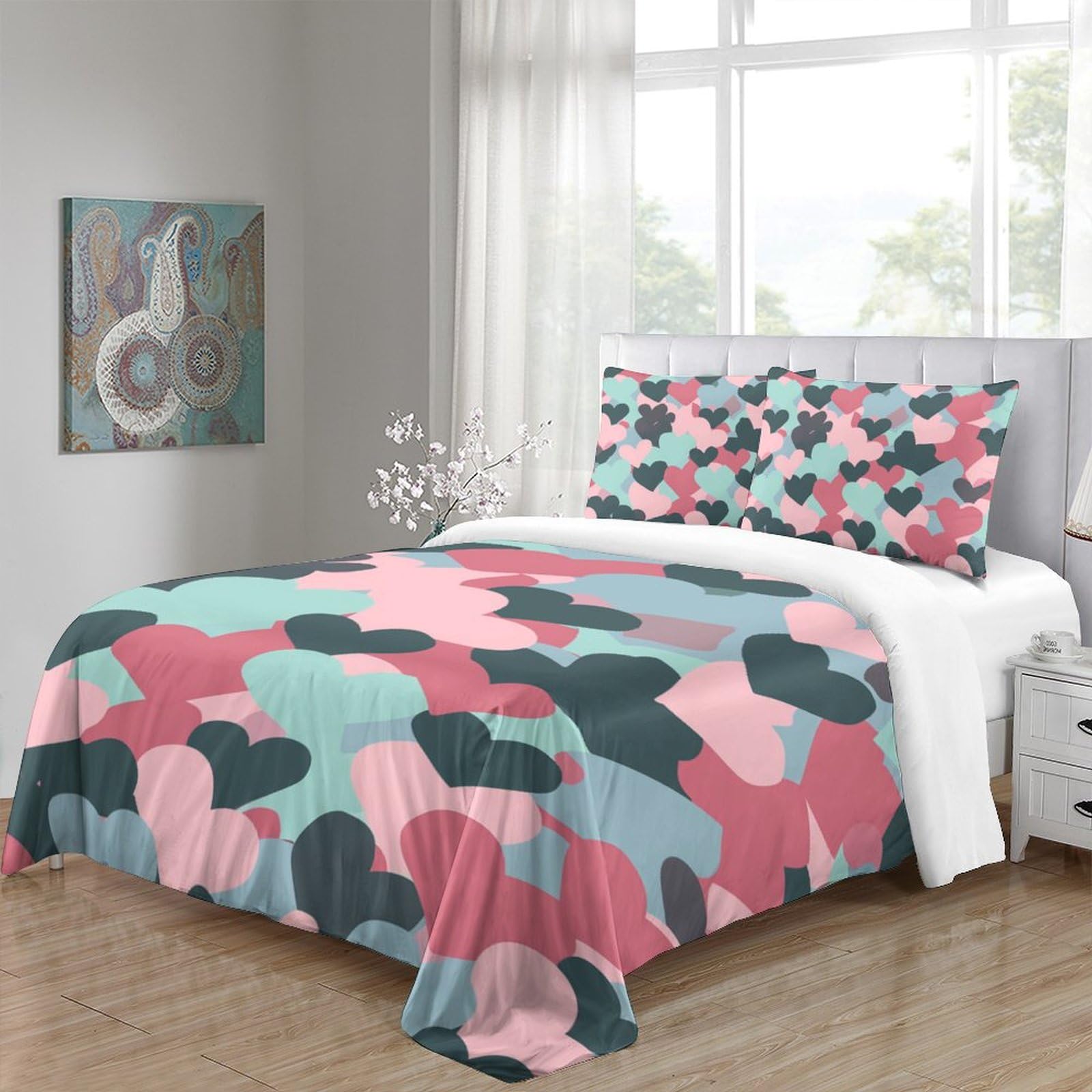 tanzhenning Lamine Yamal Set Copripiumino Con Stampa 3D Per Bambini E Per Letto in Microfibra Di Poliestere Copripiumini Con Federa Per Cuscino Con Cerniera Double(200x200cm