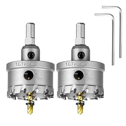 Miniatura 52 de SALI 1-1/16" (27mm) Kit de sierra perforadora TCT con punta de carburo de tungsteno Broca de sierra perforadora con punta de carburo con broca