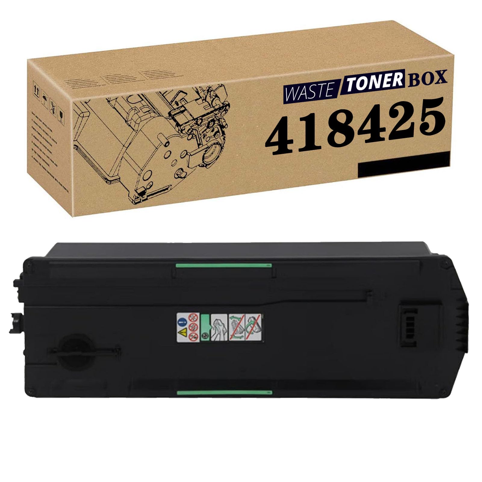 PUCIO 418425 6D0BQ-6400 Box De Tóner De Desecho De Alta Capacidad Compatible para RICOH IMC2000 IMC2500 IMC2510 IMC3000 IMC3010 IMC3500 IMC3510 IMC4500 IMC7010 Impresoras 1 Pack